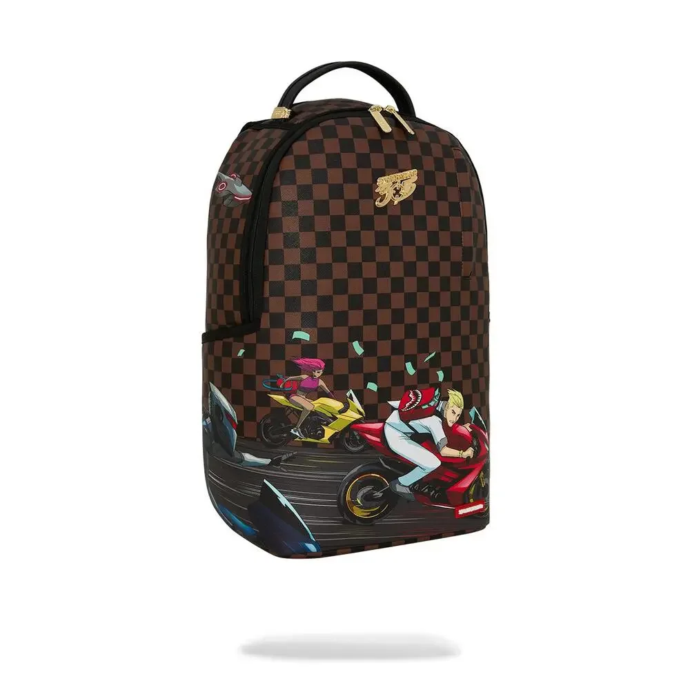Sprayground 305 Escape Route Backpack Unisex Multi Check Shoulder Strap SPR377